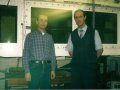 Dr. E. Korkut and Prof. Ö. Gören, Emerson Cavitation Tunnel of Newcastle University, during colloborative experimental studies, 1998.